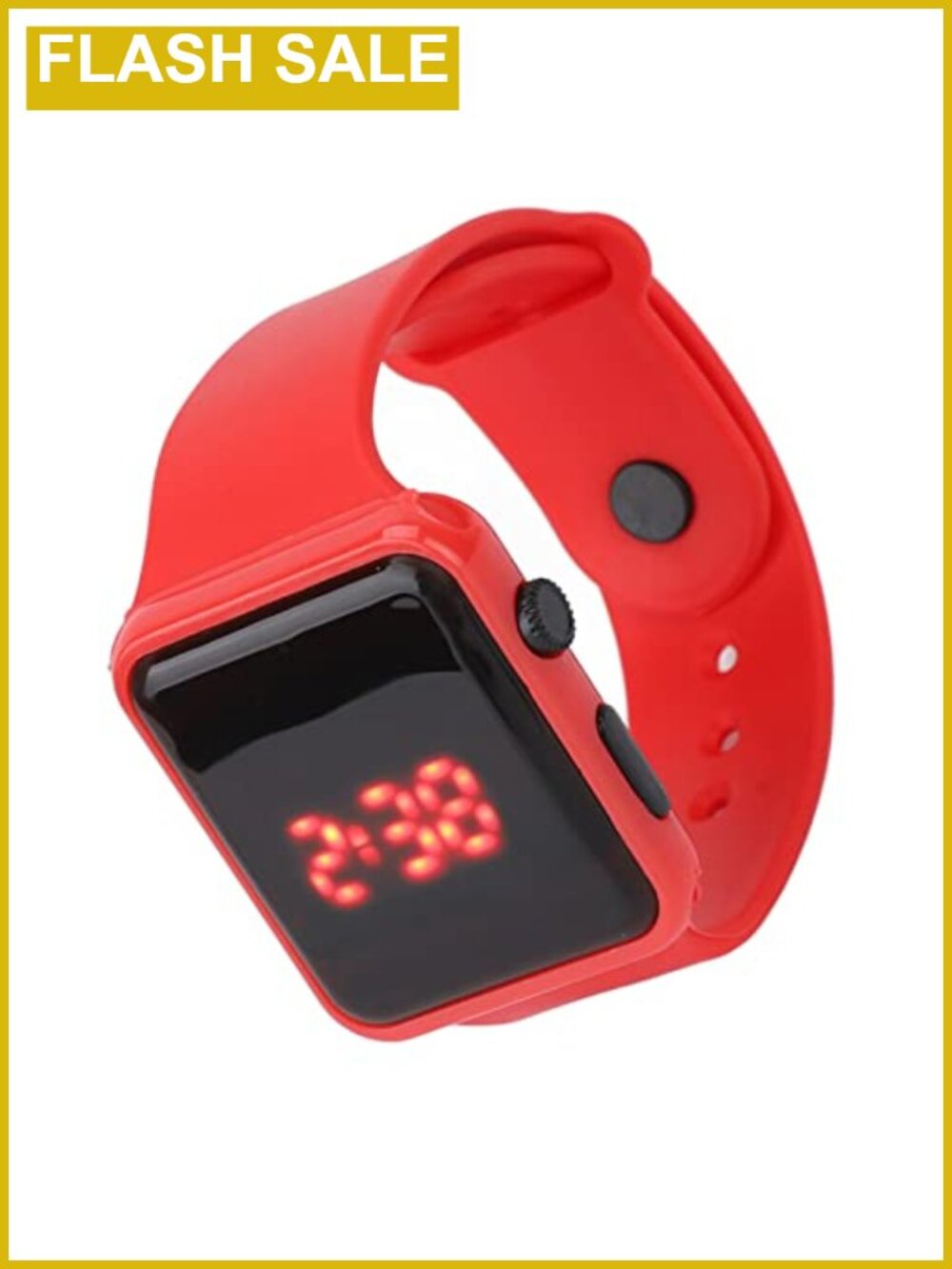 Girls Digital LED Watch Backlit Square Adjustable Strap Everyday